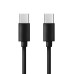 Kábel typu C na typ C PD QC 3A 60W C296 (dlhý konektor 8 mm) 1 m čierny