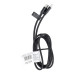 Kábel typu C na typ C PD QC 3A 60W C296 (dlhý konektor 8 mm) 1 m čierny