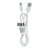 Kábel USB A na typ C 2.0 C366 (dĺžka konektora : 8 mm) 1 m biely