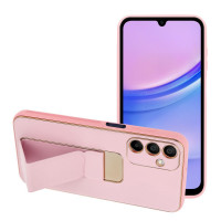 Kožené puzdro KICKSTAND pre SAMSUNG A15 5G / A15 4G ružové