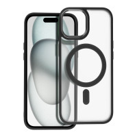 Kryt Matte Mag Cover kompatibilný s MagSafe pre Apple iPhone 15 čierny