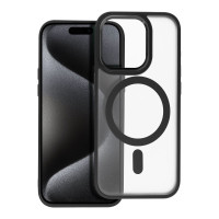 Kryt Matte Mag Cover kompatibilný s MagSafe pre Apple iPhone 15 PRO čierny