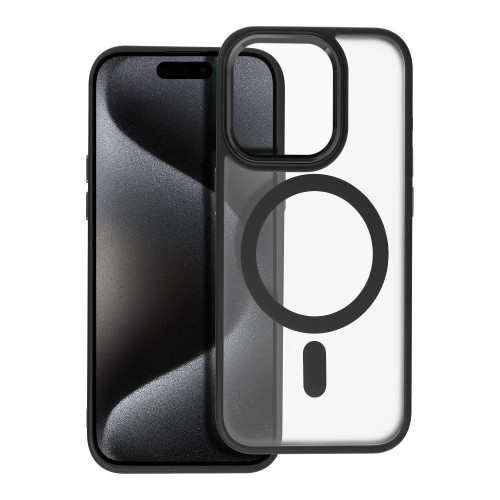 Kryt Matte Mag Cover kompatibilný s MagSafe pre Apple iPhone 15 PRO čierny