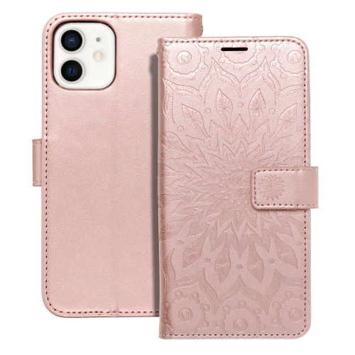 MEZZO Book puzdro pre IPHONE 12 / 12 Pro mandala rose gold