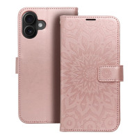 MEZZO Book puzdro pre IPHONE 16 Plus mandala rose gold