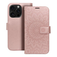 MEZZO Book puzdro pre IPHONE 16 Pro mandala rose gold