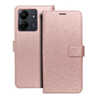 MEZZO Book puzdro pre XIAOMI Redmi 13C / POCO C65 mandala rose gold
