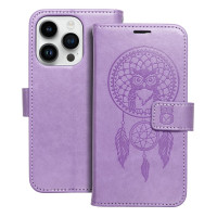 MEZZO Knižkové puzdro pre IPHONE 14 Pro dreamcatcher fialové