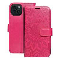 MEZZO Knižkové puzdro pre IPHONE 15 mandala magenta