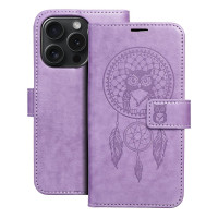 MEZZO Knižkové puzdro pre IPHONE 15 Pro dreamcatcher fialové