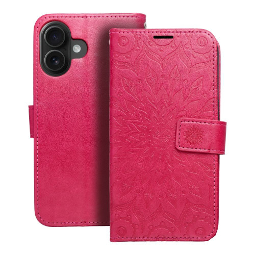 MEZZO Knižkové puzdro pre IPHONE 16 mandala magenta