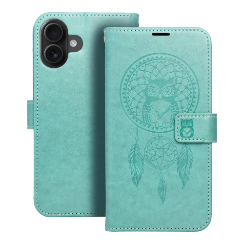 MEZZO Knižkové puzdro pre IPHONE 16 Plus dreamcatcher green