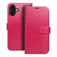 MEZZO Knižkové puzdro pre IPHONE 16 Plus mandala magenta