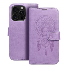 MEZZO Knižkové puzdro pre IPHONE 16 Pro dreamcatcher fialové