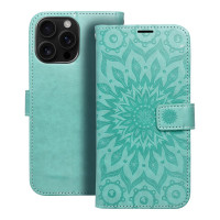 MEZZO Knižkové puzdro pre IPHONE 16 Pro Max mandala zelené