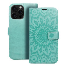 MEZZO Knižkové puzdro pre IPHONE 16 Pro Max mandala zelené