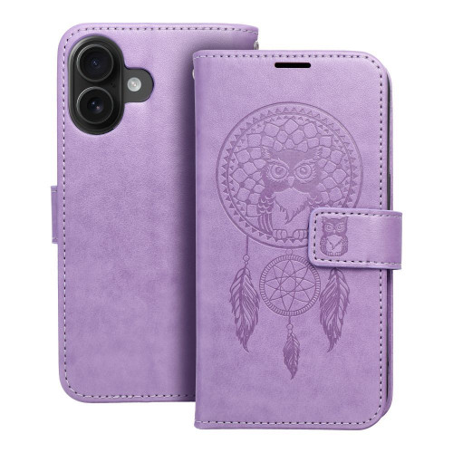 MEZZO Puzdro na knihy pre IPHONE 16 dreamcatcher fialové