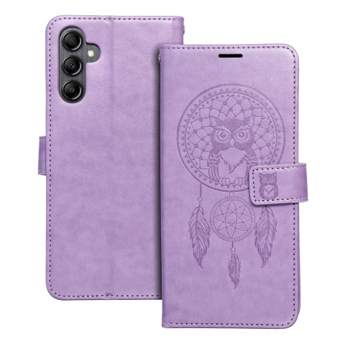 MEZZO Puzdro na knihy pre SAMSUNG A14 4G / A14 5G dreamcatcher fialové