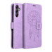 MEZZO Puzdro na knihy pre SAMSUNG A14 4G / A14 5G dreamcatcher fialové