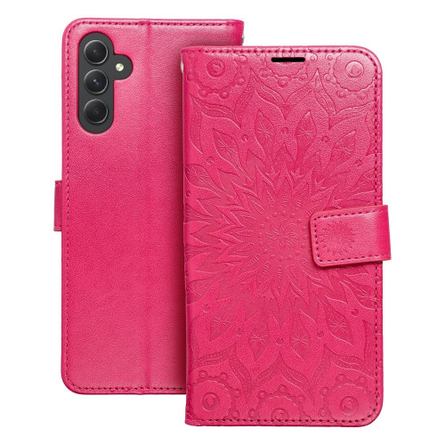 MEZZO Puzdro na knihy pre SAMSUNG A34 5G mandala magenta