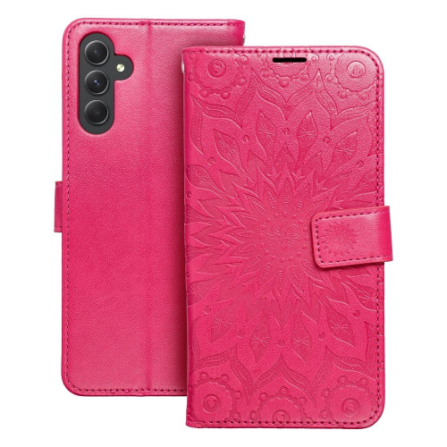 MEZZO Puzdro na knihy pre SAMSUNG A54 5G mandala magenta