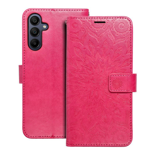 MEZZO Puzdro typu kniha pre SAMSUNG A15 4G / A15 5G mandala magenta