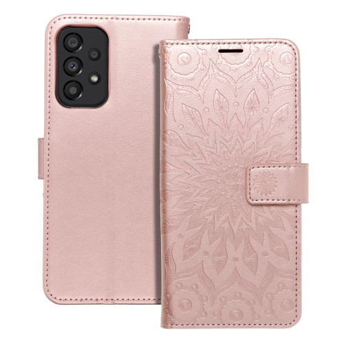 MEZZO Puzdro typu kniha pre SAMSUNG A33 5G mandala rose gold