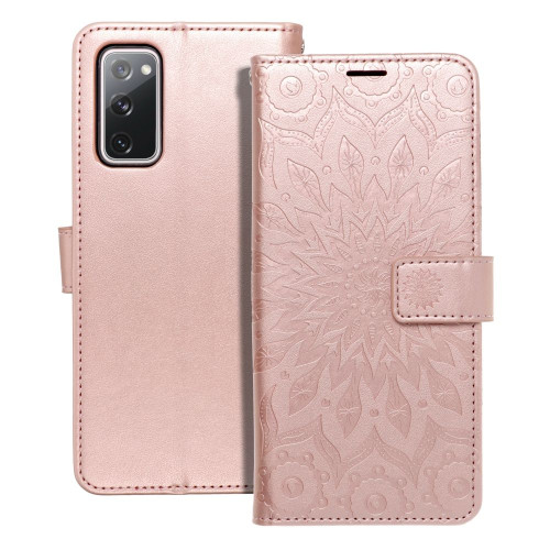 MEZZO Puzdro typu kniha pre SAMSUNG S20 FE / S20 FE 5G mandala rose gold