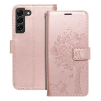 MEZZO Puzdro typu kniha pre SAMSUNG S22 tree rose gold