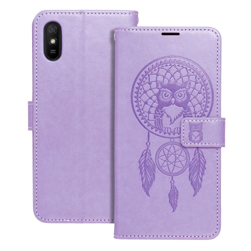 MEZZO Puzdro typu kniha pre XIAOMI Redmi 9AT / Redmi 9A dreamcatcher fialové