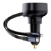 Nabíjačka do auta BASEUS USB A + výsuvný kábel 2v1 Typ C / Lightning PC3.0 QC4.0 3A 60W CCTXP-UCL čierna