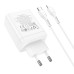 Nabíjačka HOCO 2 x typ C + USB A + kábel Typ C na Lightning PD QC3.0 3A 35W N33 biela