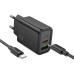 Nástenná nabíjačka HOCO USB A + Typ C + kábel Typ C na Lightning PD QC3.0 3A 20W N61 čierna