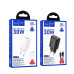 Nástenná nabíjačka HOCO USB A + Typ C + kábel Typ C na Lightning PD QC3.0 3A 30W N63 biela