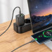 Nástenná nabíjačka HOCO USB A + typ C + kábel typ C na typ C PD QC3.0 3A 30W N63 čierna
