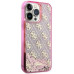Originálne puzdro GUESS GUHCP14LLC4PSGP pre iPhone 14 PRO (Liquid Glitter 4G Translucent / pink)