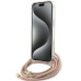 Originálne puzdro GUESS GUHCP15LHC4SEP pre iPhone 15 Pro (Crossbody Cord 4G Print / pink)