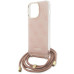 Originálne puzdro GUESS GUHCP15LHC4SEP pre iPhone 15 Pro (Crossbody Cord 4G Print / pink)