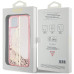 Originálne puzdro GUESS GUHCP15SLFCSEGP pre iPhone 15 (Liquid Glitter Gold Stripes / pink)