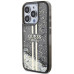 Originálne puzdro GUESS GUHCP15XLFCSEGK pre iPhone 15 Pro Max (Liquid Glitter Gold Stripes / black)