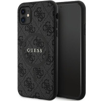 Originálne puzdro GUESS GUHMN61G4GFRK pre iPhone 11 (kompatibilné s Magsafe / 4G Ring classic logo / čierne)