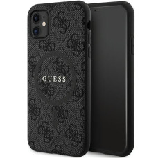 Originálne puzdro GUESS GUHMN61G4GFRK pre iPhone 11 (kompatibilné s Magsafe / 4G Ring classic logo / čierne)