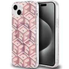 Originálne puzdro GUESS GUHMP15SHGCUSTGP pre iPhone 15 (kompatibilné s Magsafe / IML GCUBE / ružové)