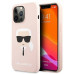 Originálne puzdro KARL LAGERFELD KLHCP13LSLKHLP pre iPhone 13 PRO (silikónové K. Head / svetlo ružové)