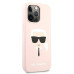 Originálne puzdro KARL LAGERFELD KLHCP13LSLKHLP pre iPhone 13 PRO (silikónové K. Head / svetlo ružové)