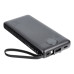 Powerbank VEGER 10000 mAh so zabudovanými káblami Micro USB / Type C / Lightning C10 (W1116) čierna