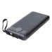 Powerbank VEGER 10000 mAh so zabudovanými káblami Micro USB / Type C / Lightning C10 (W1116) čierna