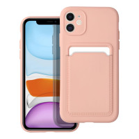 Puzdro CARD pre IPHONE 11 ružové 