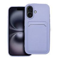 Puzdro CARD pre IPHONE 16 fialové 