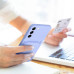puzdro CARD pre SAMSUNG A14 5G / A14 4G violet 